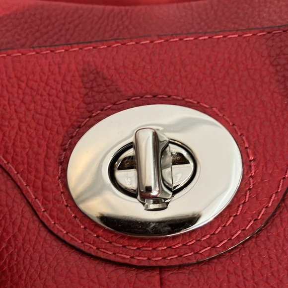 RARE RED COACH SATCHEL BAG large - Picture 7 of 13